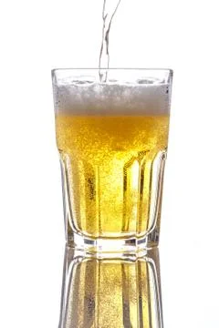 Beer pouring Foto stock