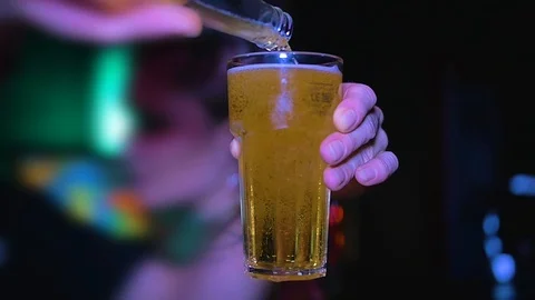 Beer Pouring Slow Motion 2 Stock Footage 99250123