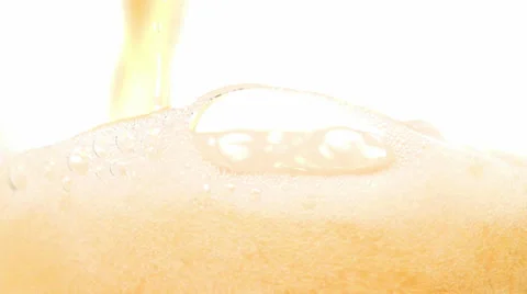 Beer pouring in slow motion close-up Stock Footage 34650619