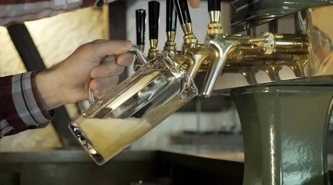 Beer pouring in slow motion Stock Footage 49892402