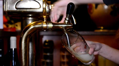 Beer in the pub Stock Footage 36768527