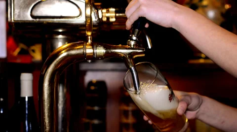 Beer in the pub Stock Footage 36768535