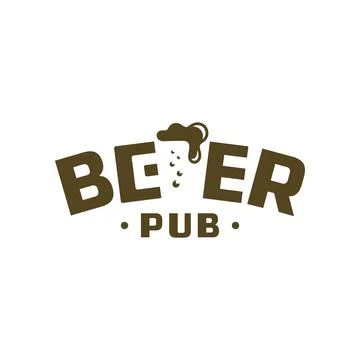 Beer pub logo.  Stock Illustration