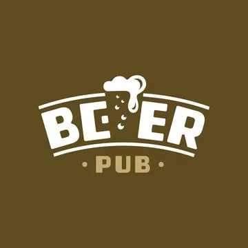 Beer pub logo.  Stock Illustration