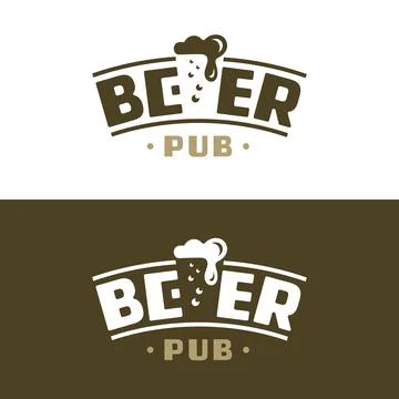 Beer pub logo.  Stock Illustration