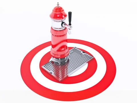Beer pumps with Target Stock Illustration