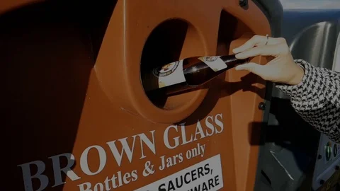 Beer Recycling Slow Motion Stock Footage 86022699
