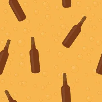 Beer Seamless Pattern Stock Illustration