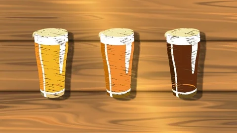 Beer selection, craft ales Stock Footage 118059206