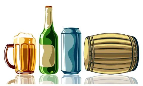 Beer set Stock Illustration