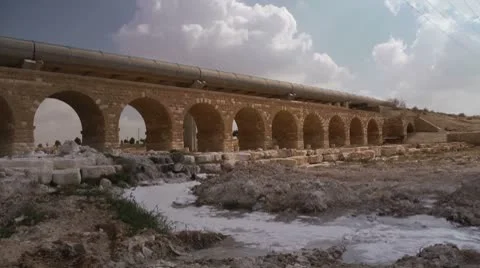 Beer Sheva Ottoman bridge 2 스톡 동영상 8928341