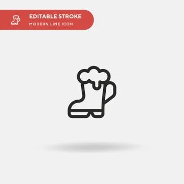 Beer Simple vector icon. Illustration symbol design template for web mobile U Stock Illustration