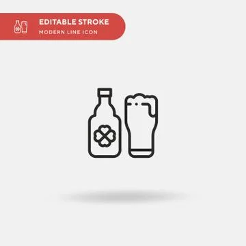 Beer Simple vector icon. Illustration symbol design template for web mobile U Stock Illustration