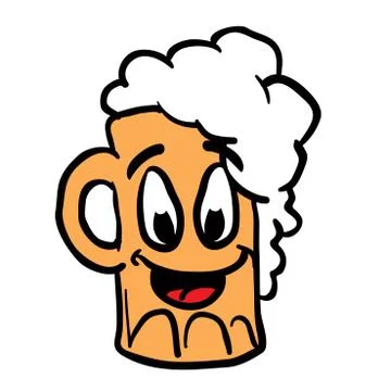 Beer smile Stock Illustration