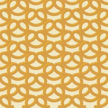 Beer snack seamless background. Vector pattern pretzel.  National holiday Ger Stockillustratie