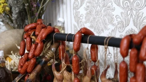 Beer snacks. bar table. restaurant, pub, oktoberfest. variety of delicious Vidéo 123761419