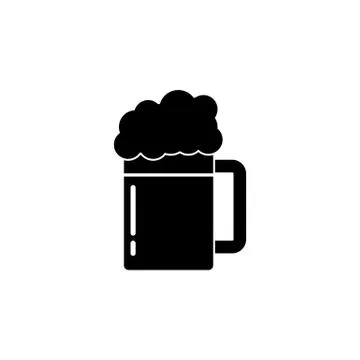 Beer solid icon, food drink elements Stock Illustration