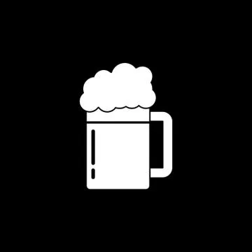 Beer solid icon, food drink elements Stock Illustration