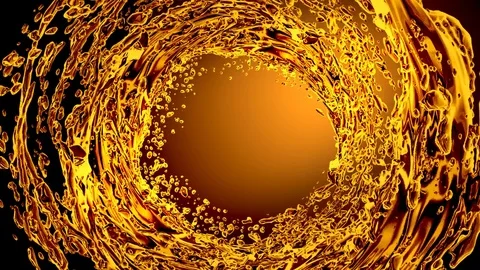 Beer Splash or Juice pouring,  Whisky Circle Looping Whirl in Glass Stock Footage 80551991