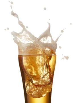 Beer splash Stock Photos
