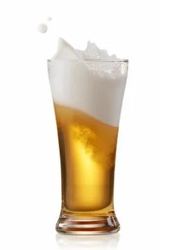 Beer splashing Stock Photos
