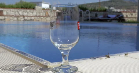 Beer in the swimming pool Stock Footage 53846711