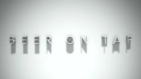 Beer on tap 3D title animation with shadows on a white background 動画素材 296904725