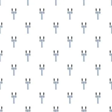 Beer tap dispenser pattern for pubs and breweries Stock Illustration