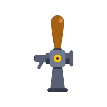 Beer tap dispenser for serving alcoholic beverages Stock Illustration