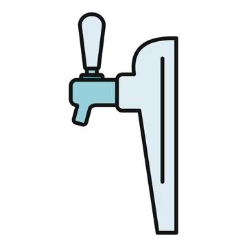 Beer tap drawing serving draft alcoholic beverage Illustration