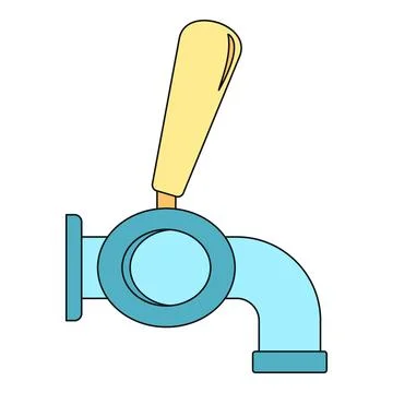 Beer tap faucet draft system equipment illustration Stock Illustration
