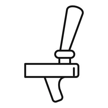 Beer tap handle icon, outline style Illustration