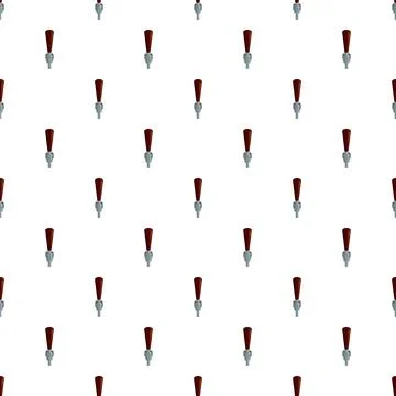 Beer tap handle pattern with draft equipment Illustration