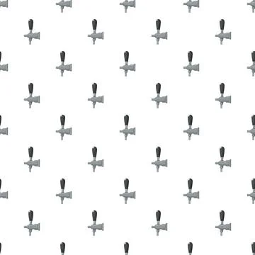 Beer tap handles repeating seamless pattern background Illustrazione stock