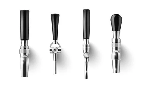 Beer tap handles set Stock Illustration