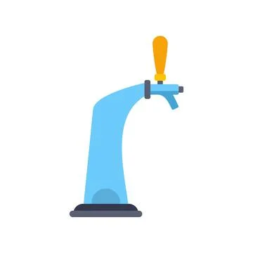 Beer tap icon dispensing draft beverage vector illustration Stock Illustration