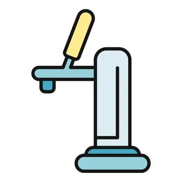 Beer tap icon dispensing draught beverage Stock Illustration
