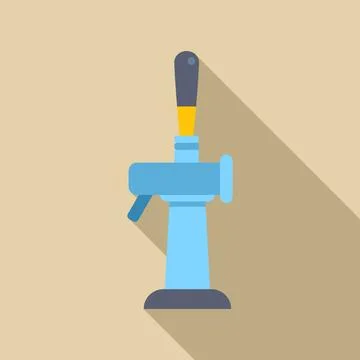 Beer tap icon pouring draft beverage concept Stock Illustration