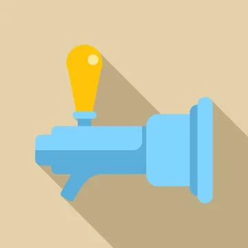 Beer tap icon representing a bar or pub drink dispenser Stock Illustration