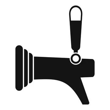 Beer tap icon representing draft dispensing beverage Stock Illustration