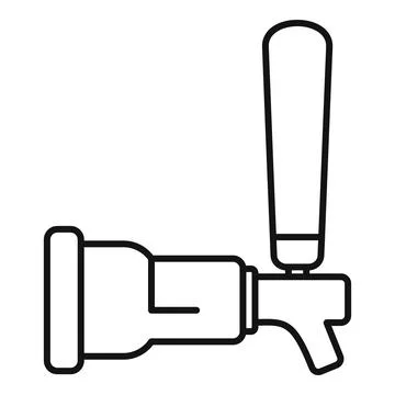 Beer tap icon representing draft alcohol dispenser Stock Illustration