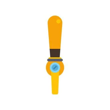 Beer tap icon showing draft beverage dispenser equipment Stock Illustration