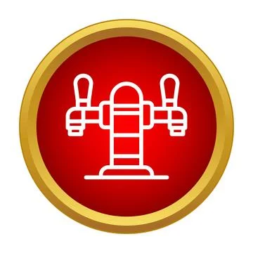 Beer tap icon showing draft beverage dispenser Stock Illustration