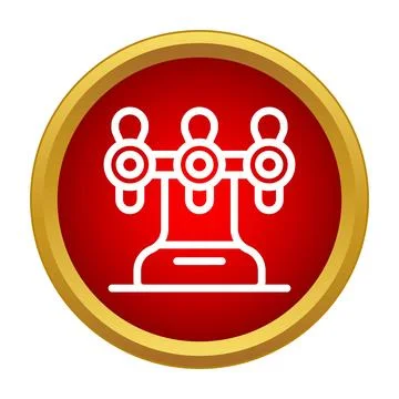 Beer tap icon showing draft beverage system Stock Illustration