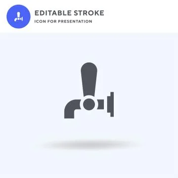 Beer Tap icon vector, filled flat sign, solid pictogram isolated on white, logo Stock Illustration