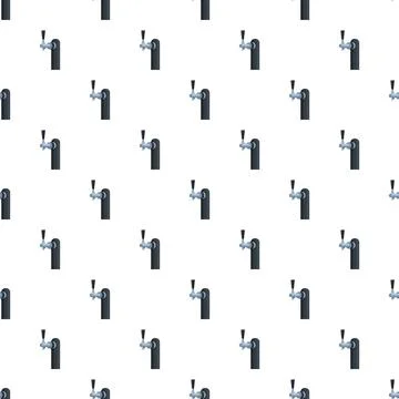 Beer tap pattern creating abstract beverage background concept Stock Illustration