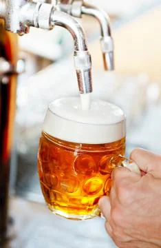 Beer on tap Stock Photos