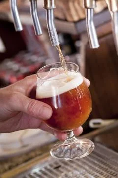 Beer on tap Stock Photos
