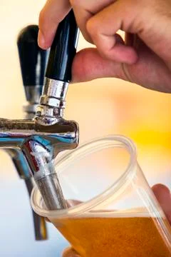 Beer on tap Stock Photos