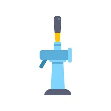 Beer tap serving system a beverage dispensing icon Stock Illustration